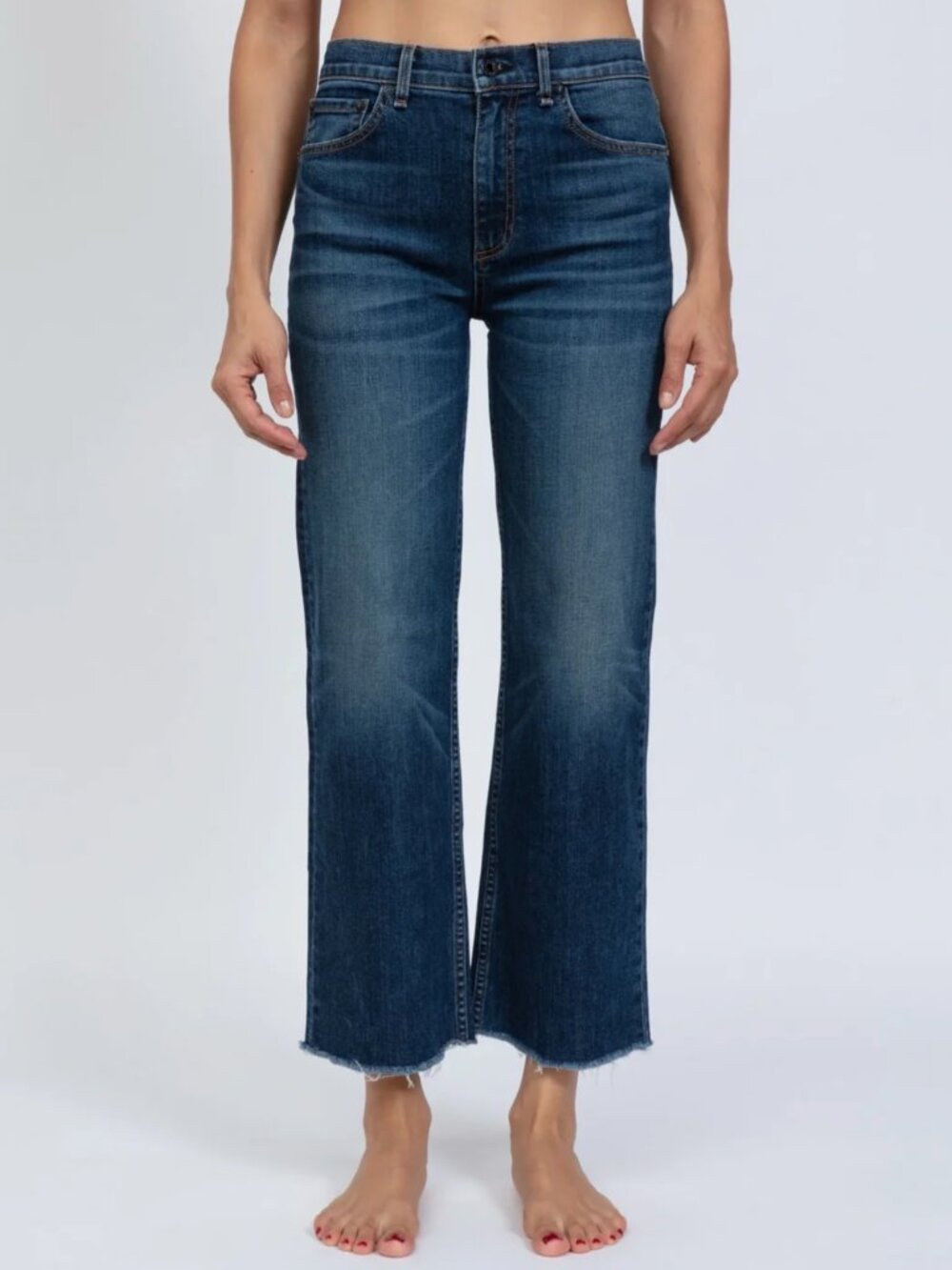 ASKK NY Crop Wide Leg Jean Chevelle Wash Size 27